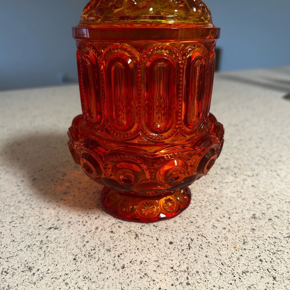 Rare Vintage LE Smith Moon and Stars Fairy Lamp - glows under black light